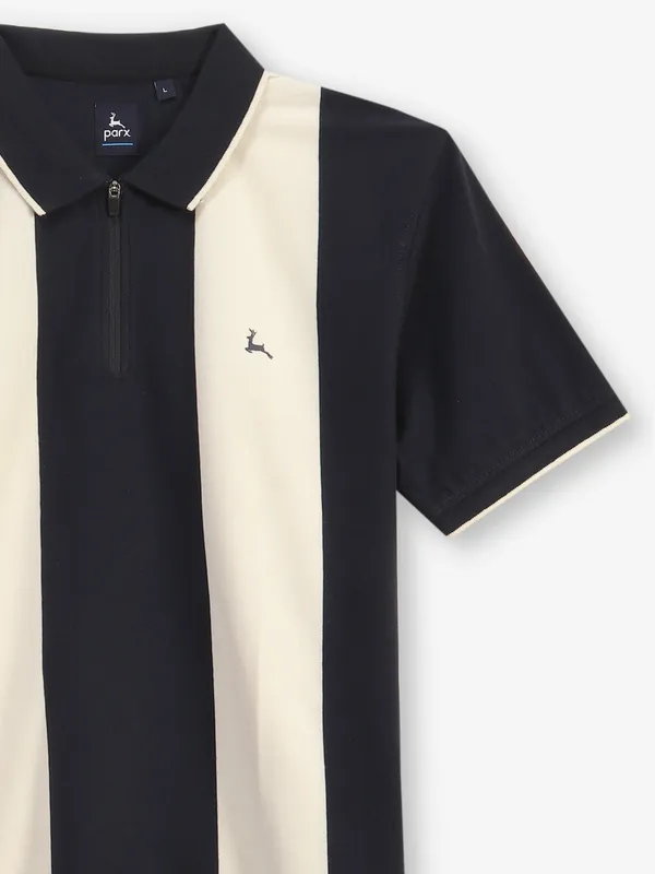 PARX color block navy cotton t-shirt