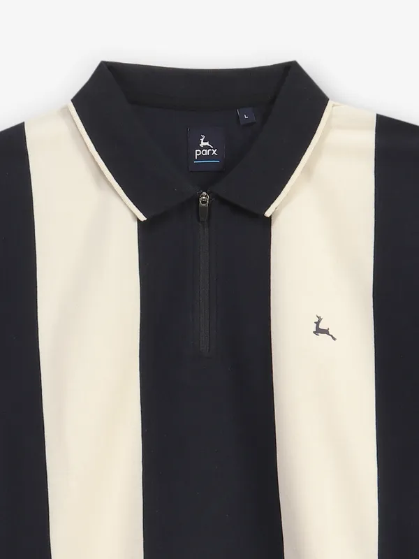 PARX color block navy cotton t-shirt