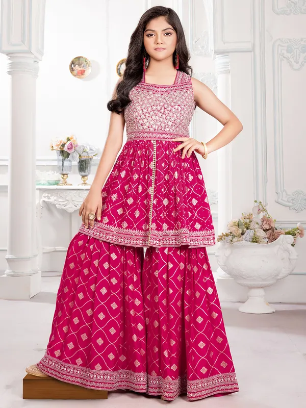 Small girl plazo suit cheap