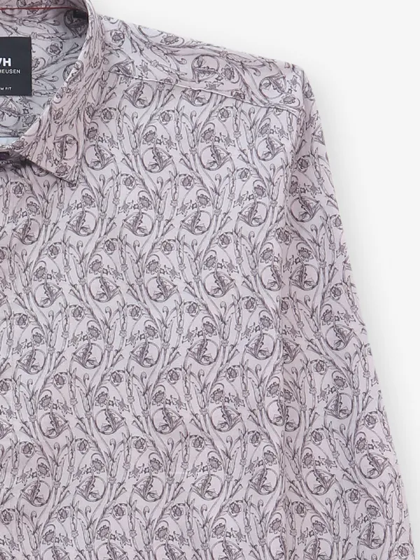 Aesthetic dusty pink floral printed shirt from VAN HUESEN