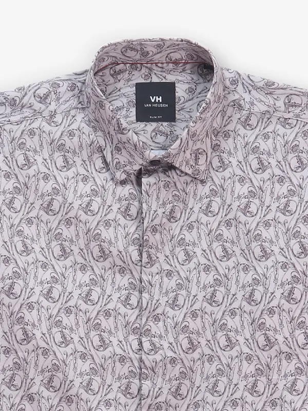 Aesthetic dusty pink floral printed shirt from VAN HUESEN