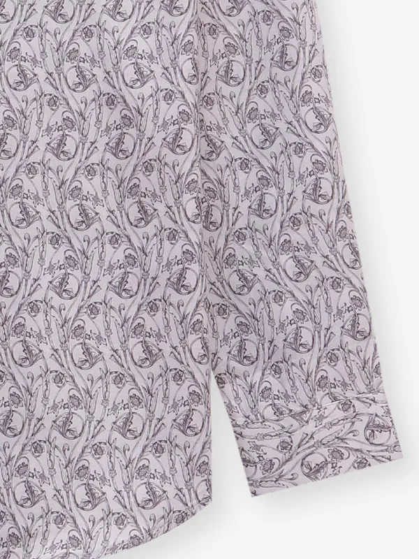 Aesthetic dusty pink floral printed shirt from VAN HUESEN