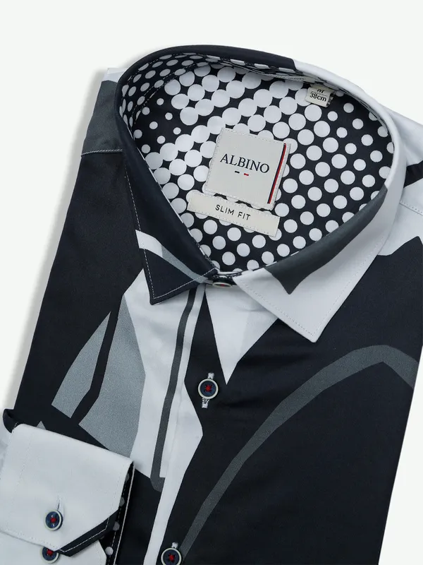 Albino black and white printed shirt