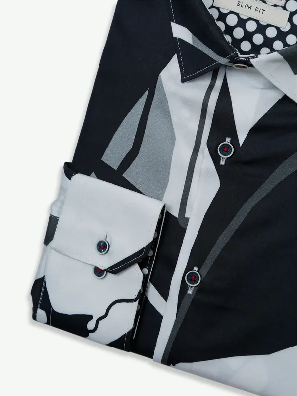 Albino black and white printed shirt