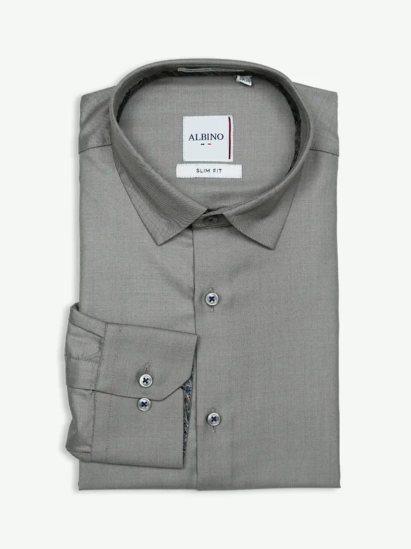 Albino cotton grey full sleeves shirt