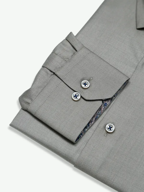 Albino cotton grey full sleeves shirt