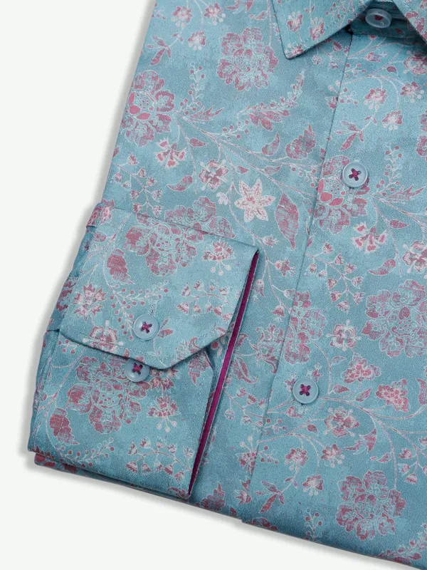 Albino cotton sea green shirt