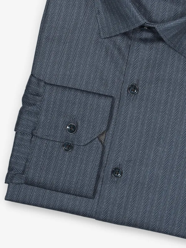ALBINO dark grey cotton printed shirt