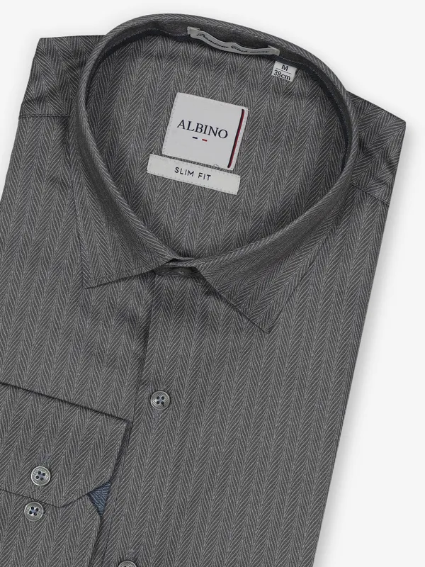 ALBINO green printed cotton party wear shirt