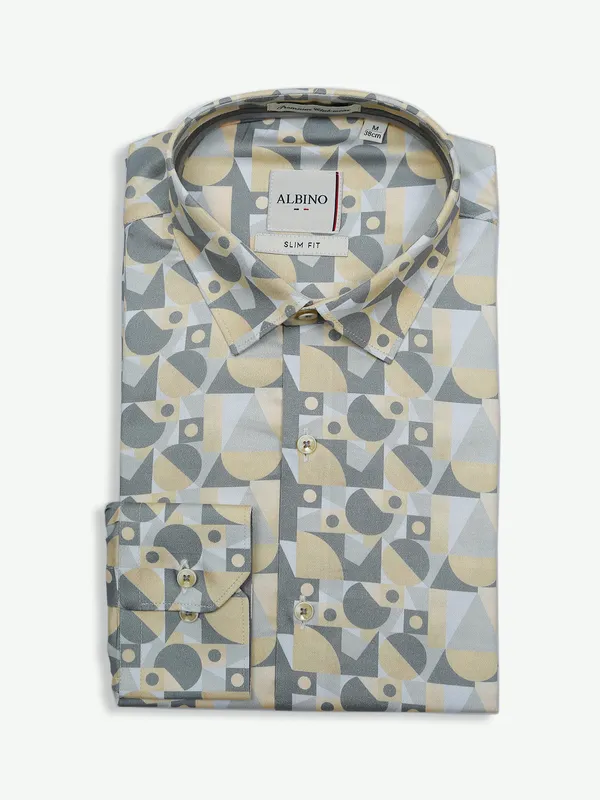 Albino grey and yellow cotton shirt