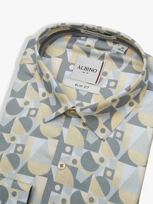 Albino grey and yellow cotton shirt