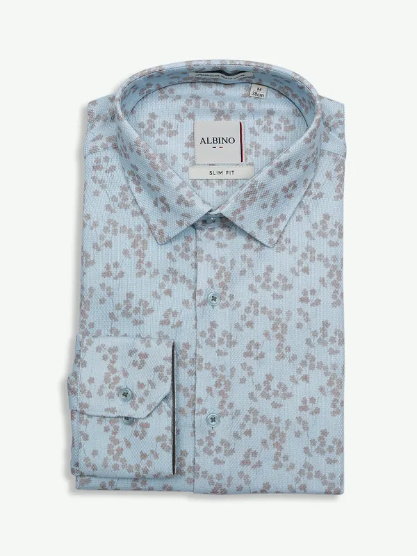 Albino light blue printed shirt