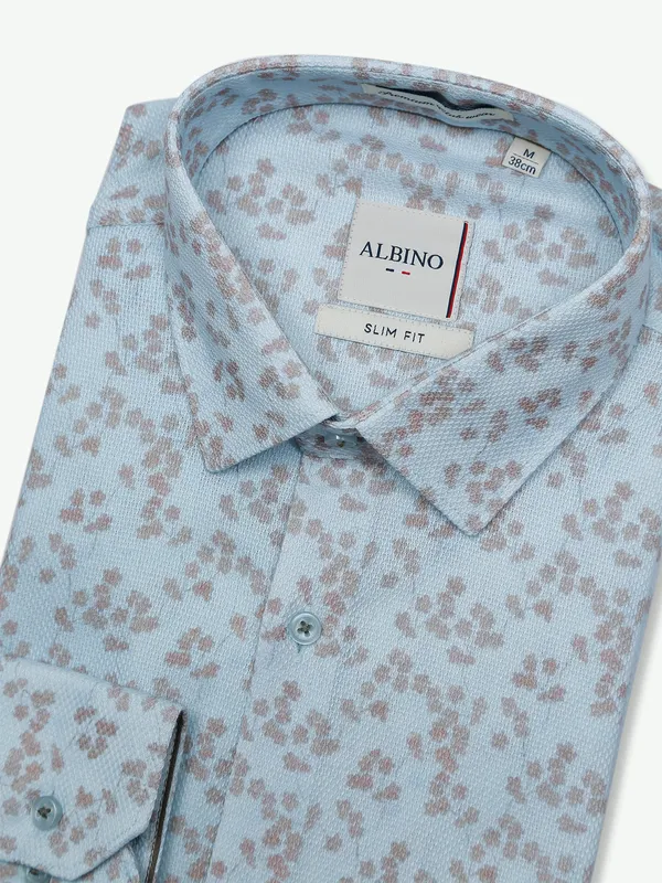 Albino light blue printed shirt