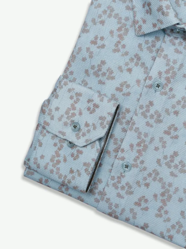 Albino light blue printed shirt