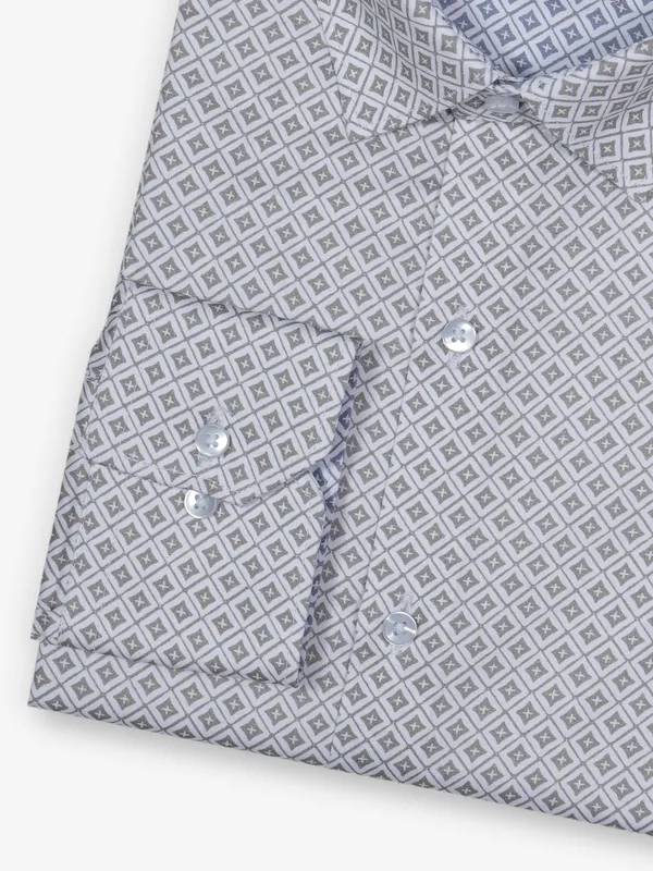 ALBINO olive printed cotton shirt