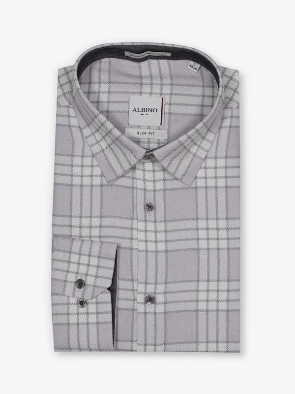 ALBINO onion pink checks cotton party wear shirt
