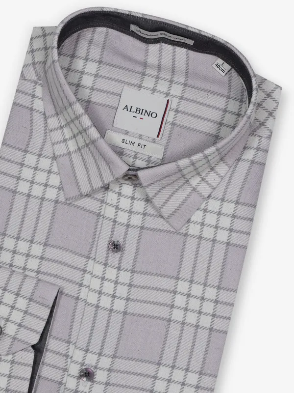 ALBINO onion pink checks cotton party wear shirt