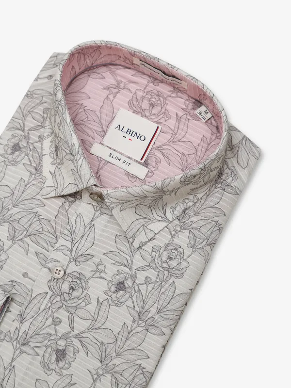 Albino sage green printed shirt