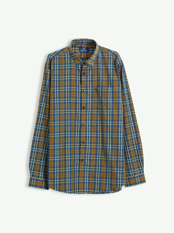 Allen Solly blue and yellow checks shirt