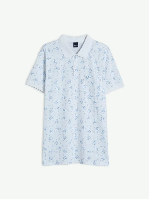 Allen Solly cotton printed white t shirt