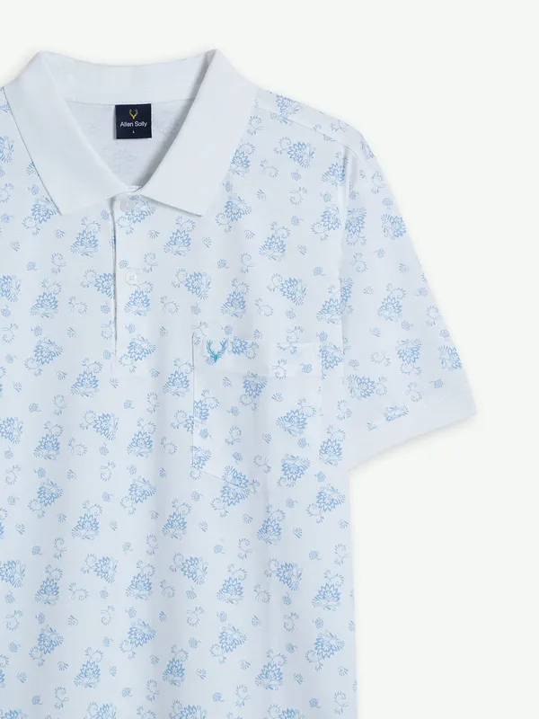 Allen Solly cotton printed white t shirt