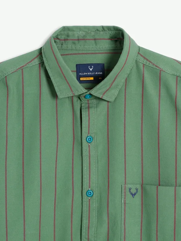 Allen Solly green stripe shirt