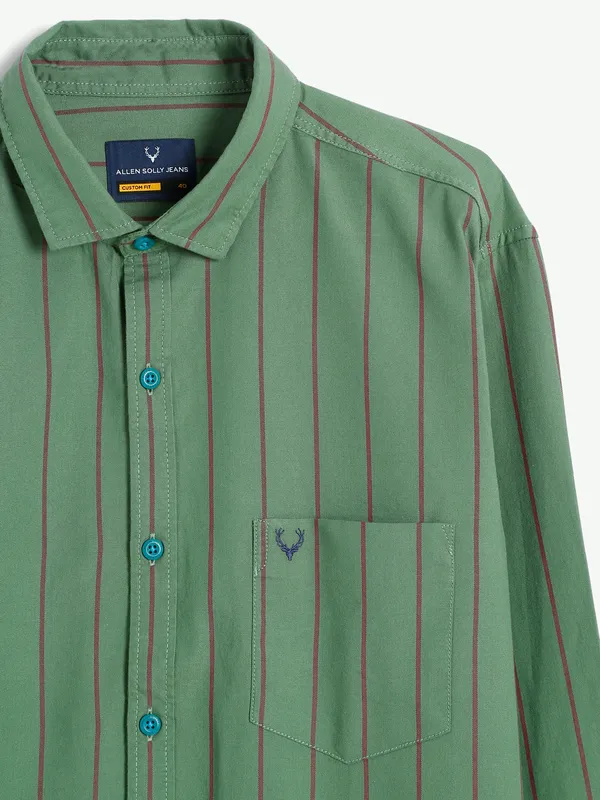 Allen Solly green stripe shirt