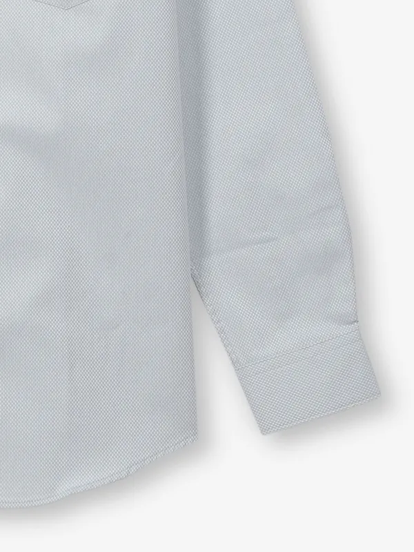 ALLEN SOLLY grey cotton slim fit shirt