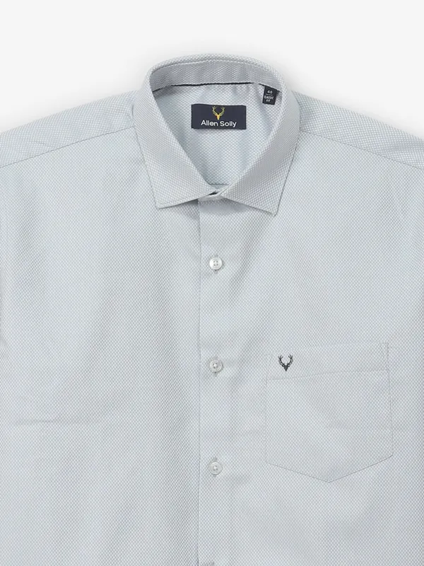 ALLEN SOLLY grey cotton slim fit shirt
