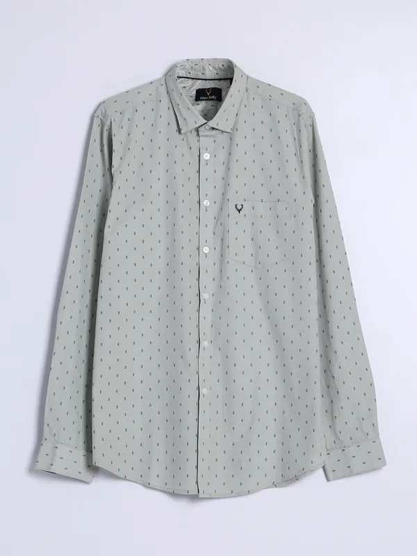 Allen Solly grey printed shirt