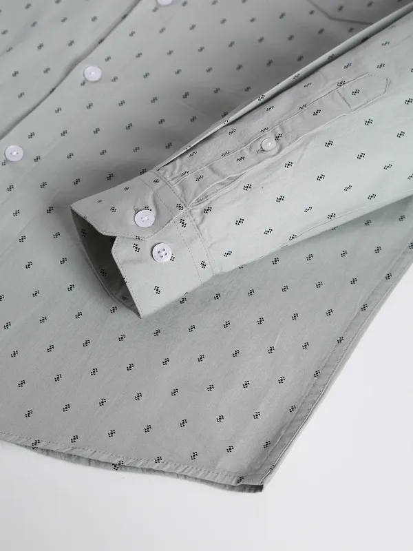 Allen Solly grey printed shirt