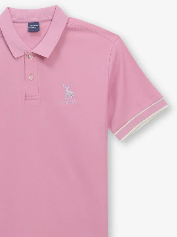 ALLEN SOLlY light pink cotton t-shirt
