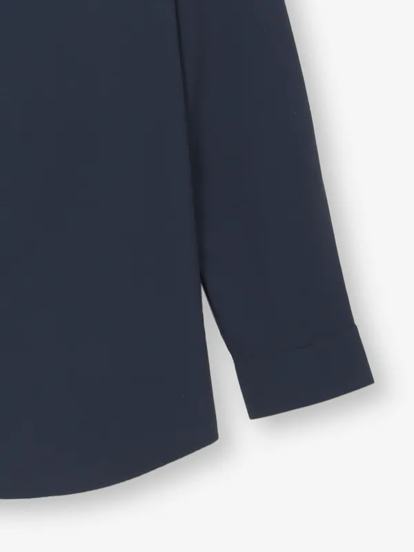ALLEN SOLLY navy palin cotton shirt