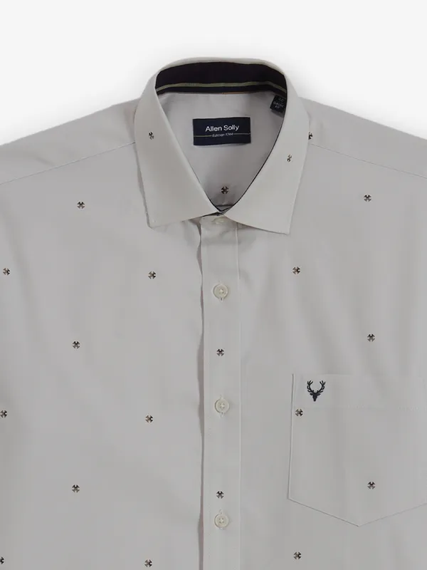 ALLEN SOLLY off white shirt printed for men