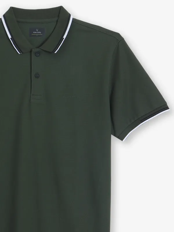 ALLEN SOLLY plain mint green polo t-shirt