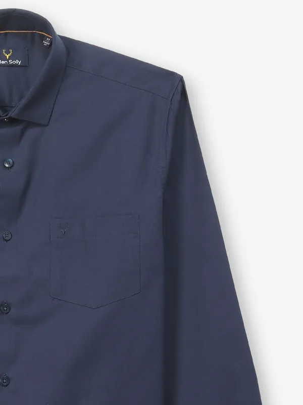 ALLEN SOLLY plian navy shirt