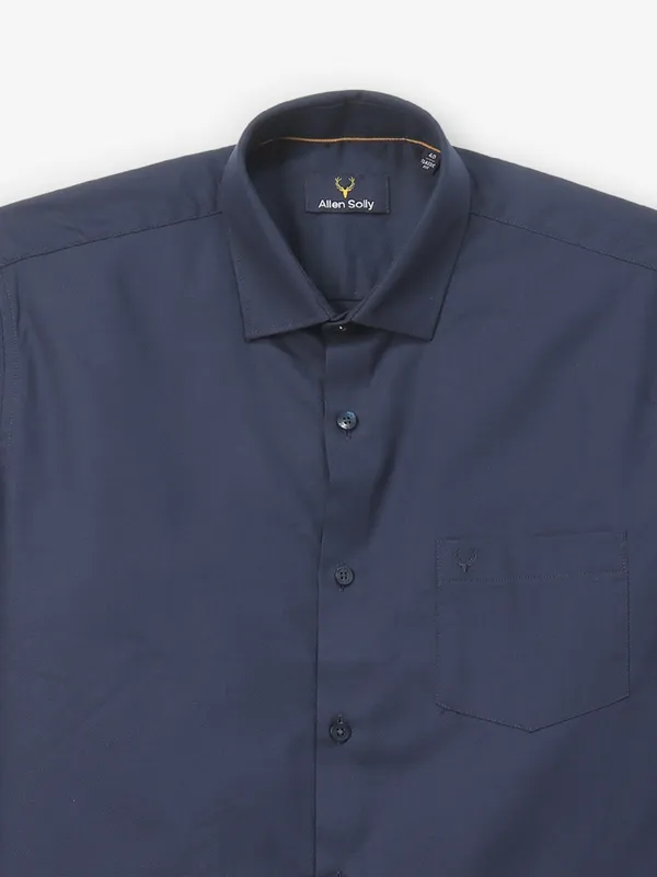 ALLEN SOLLY plian navy shirt