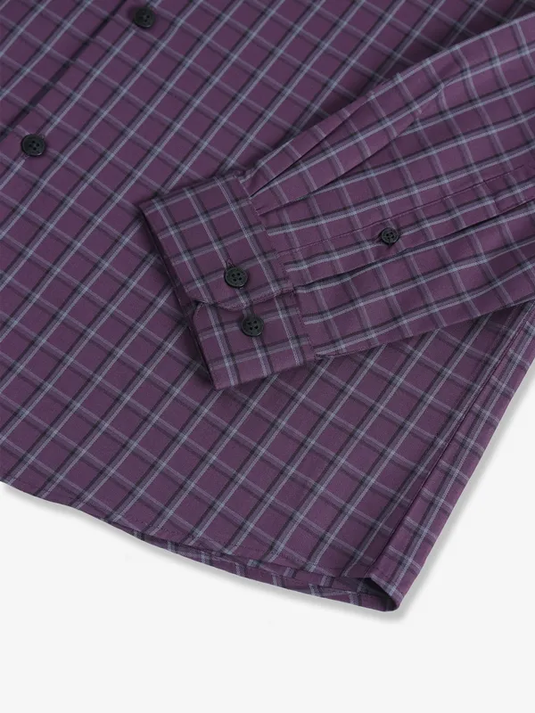 Allen Solly purple checks shirt