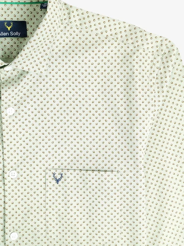 Allen Solly sage green full sleeves cotton shirt