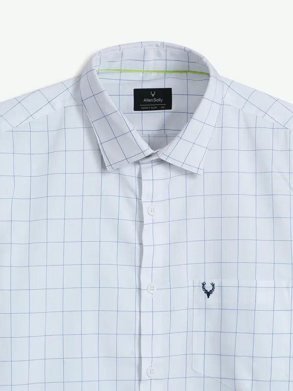 Allen Solly white checks cotton shirt