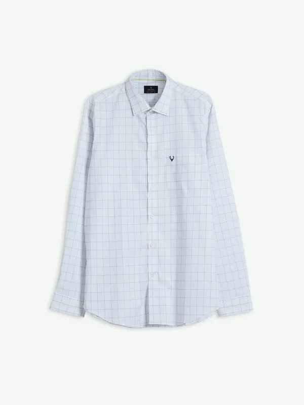 Allen Solly white checks cotton shirt