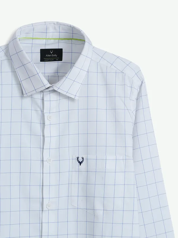 Allen Solly white checks cotton shirt