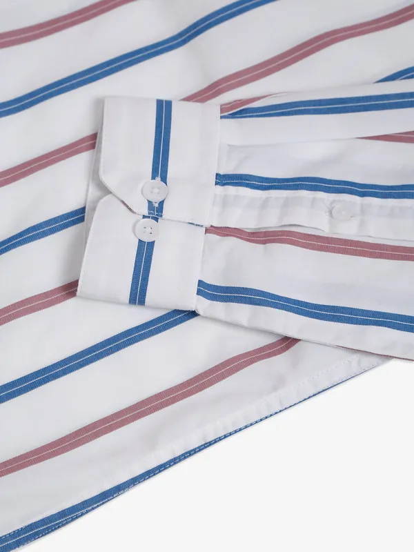 Allen Solly white stripe classic fit shirt