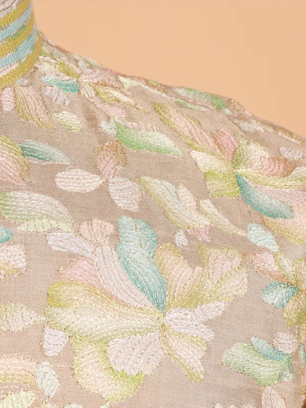 Amazing beige printed kurta suit