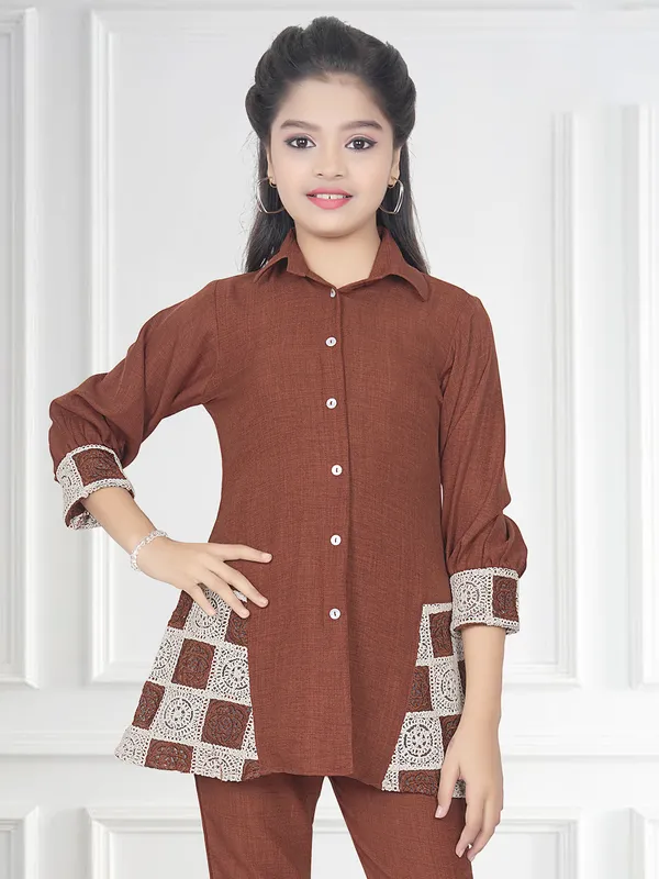 Amazing cotton brown co-ord set