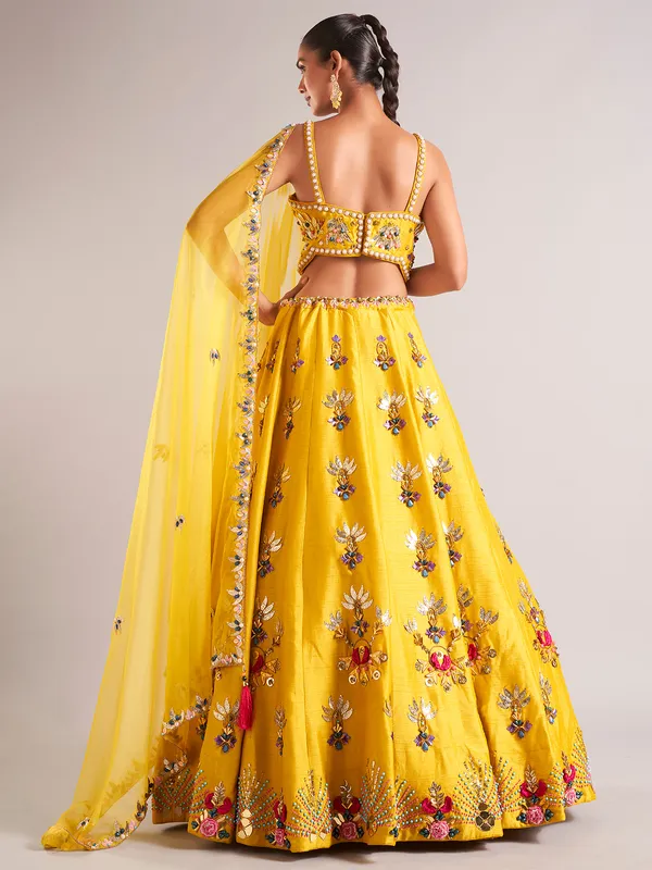 Amazing mustard yellow lehenga choli