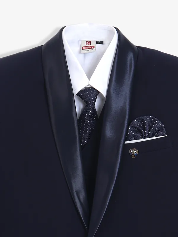 Amazing navy terry rayon coat suit