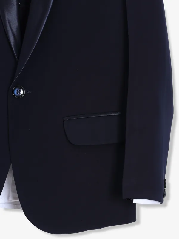 Amazing navy terry rayon coat suit