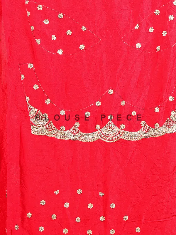 Amazing red raw silk lehenga choli for bridal