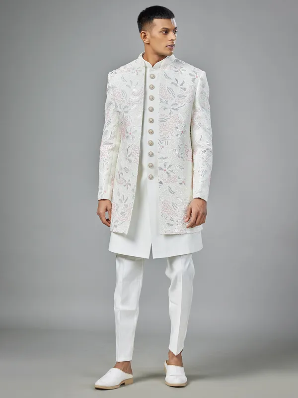 Indo Western Buy Men s White Indo Western at G3Fashion in Canada